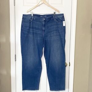 Old Navy Womens Size 22 High-Rise Wow Loose Denim Blue Jeans Pockets Stretch